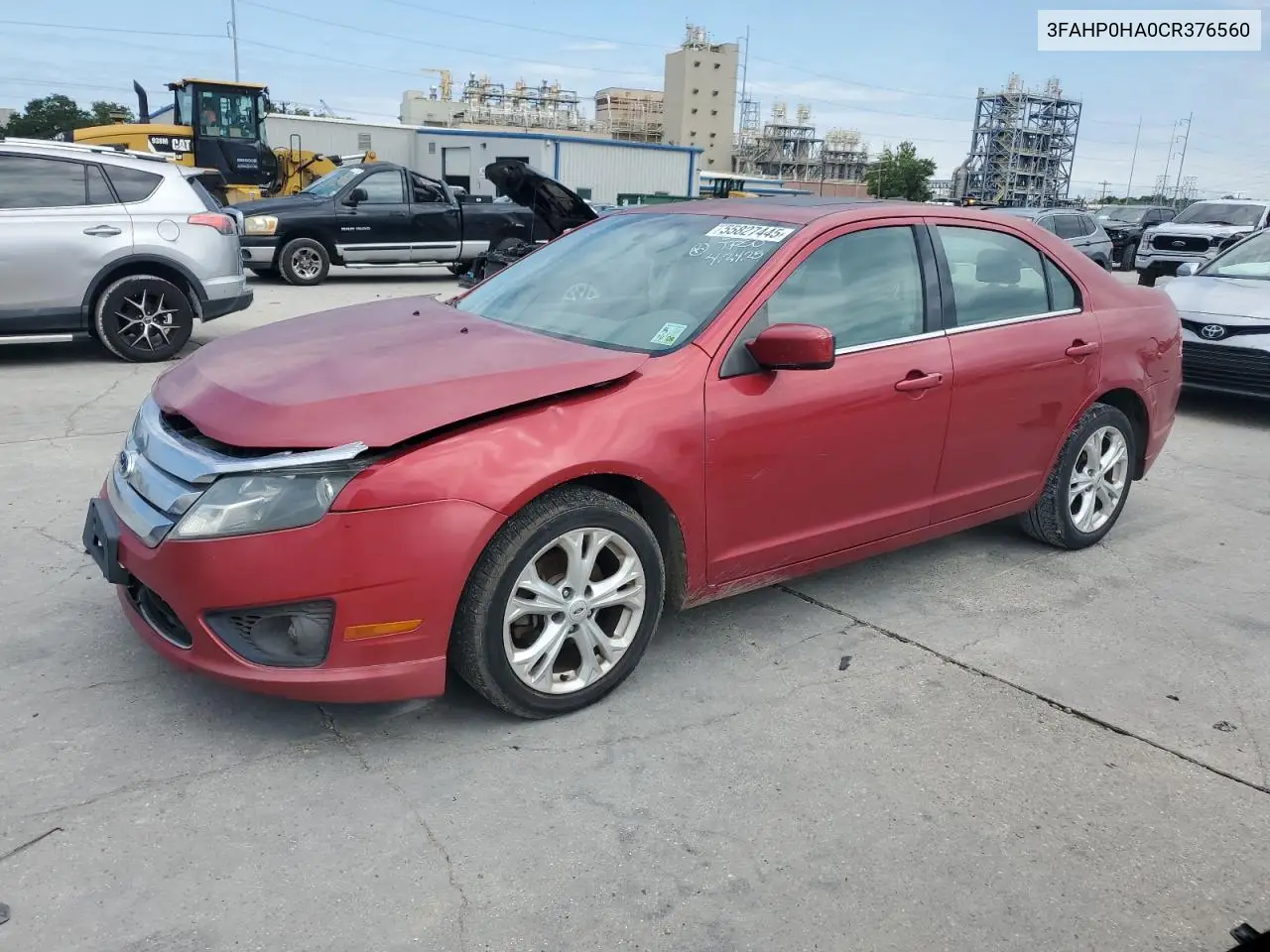 2012 Ford Fusion Se VIN: 3FAHP0HA0CR376560 Lot: 55827445