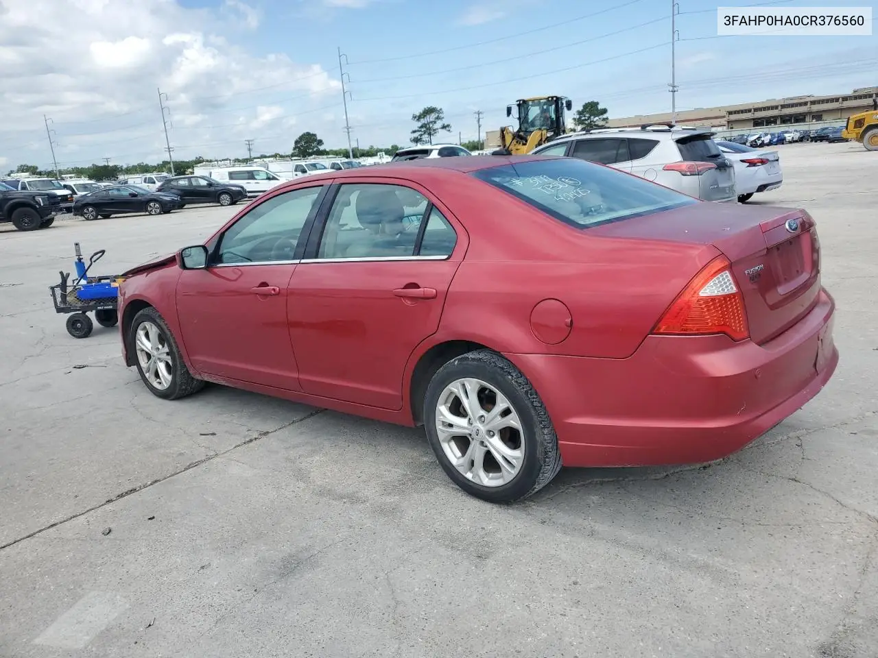 2012 Ford Fusion Se VIN: 3FAHP0HA0CR376560 Lot: 55827445