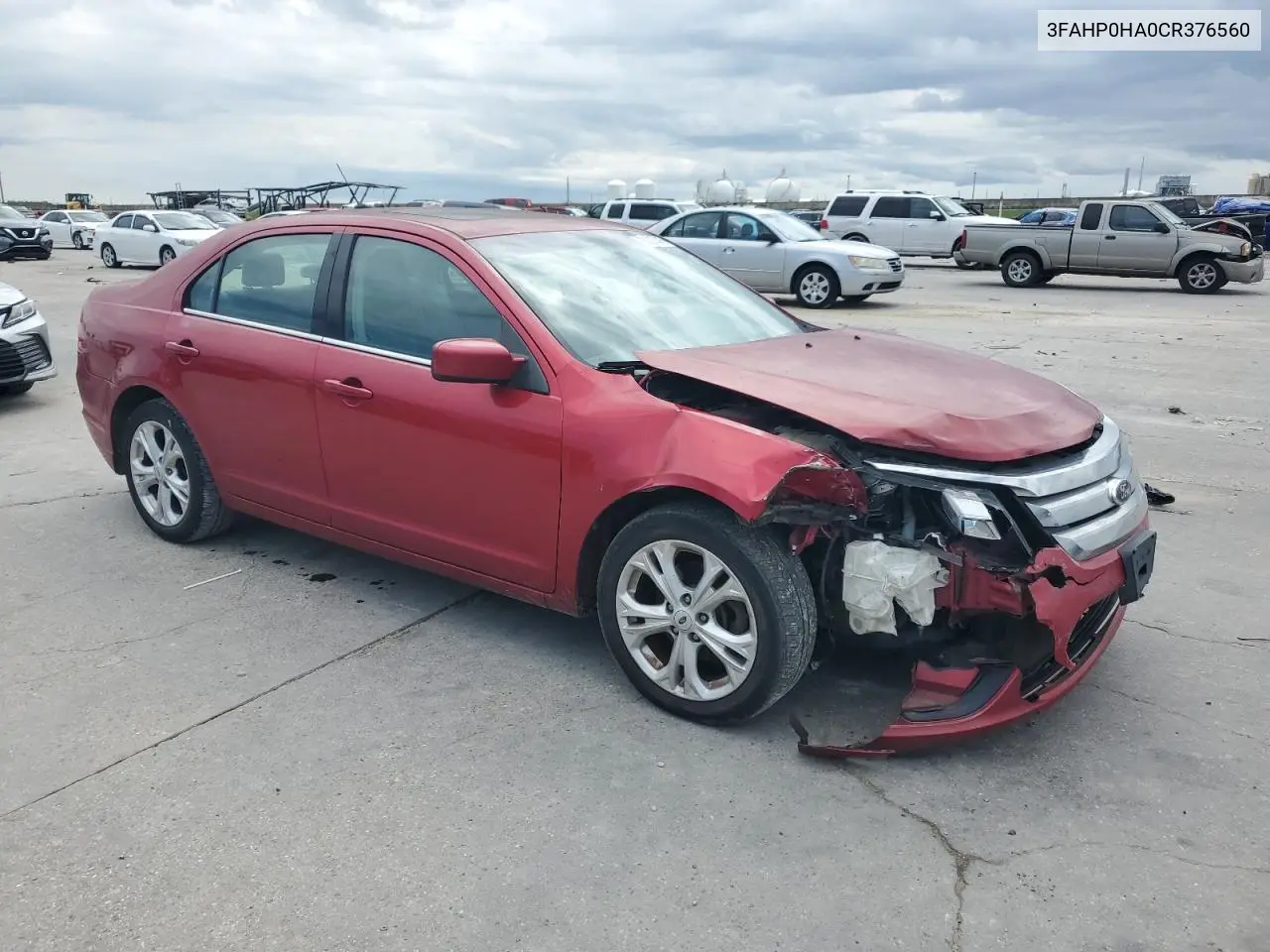 2012 Ford Fusion Se VIN: 3FAHP0HA0CR376560 Lot: 55827445