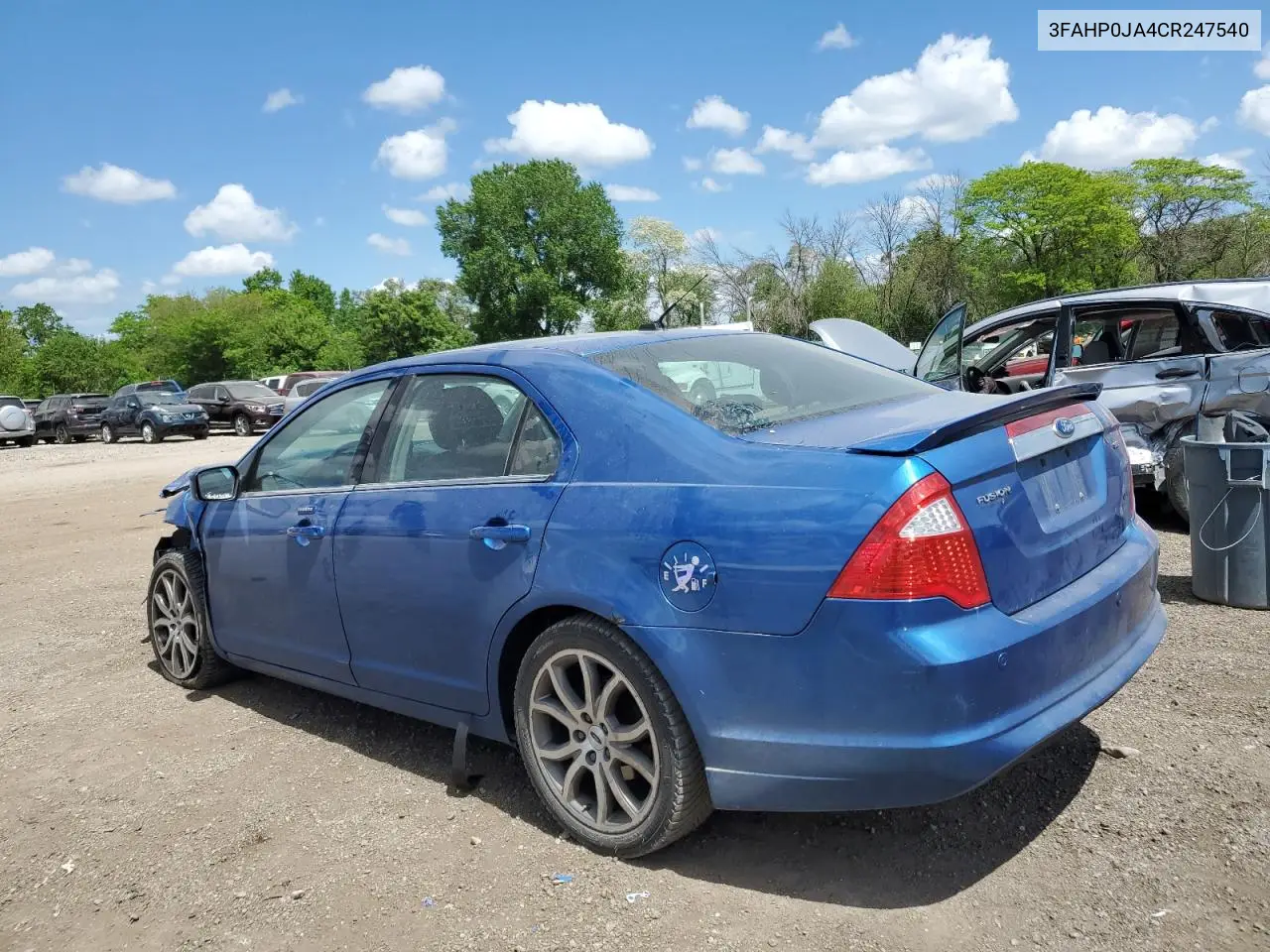 2012 Ford Fusion Sel VIN: 3FAHP0JA4CR247540 Lot: 56639515