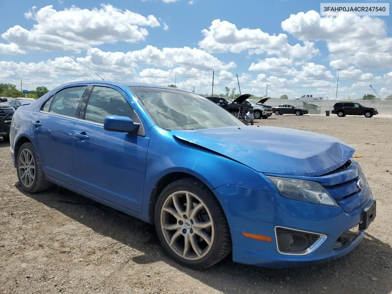 2012 Ford Fusion Sel VIN: 3FAHP0JA4CR247540 Lot: 56639515