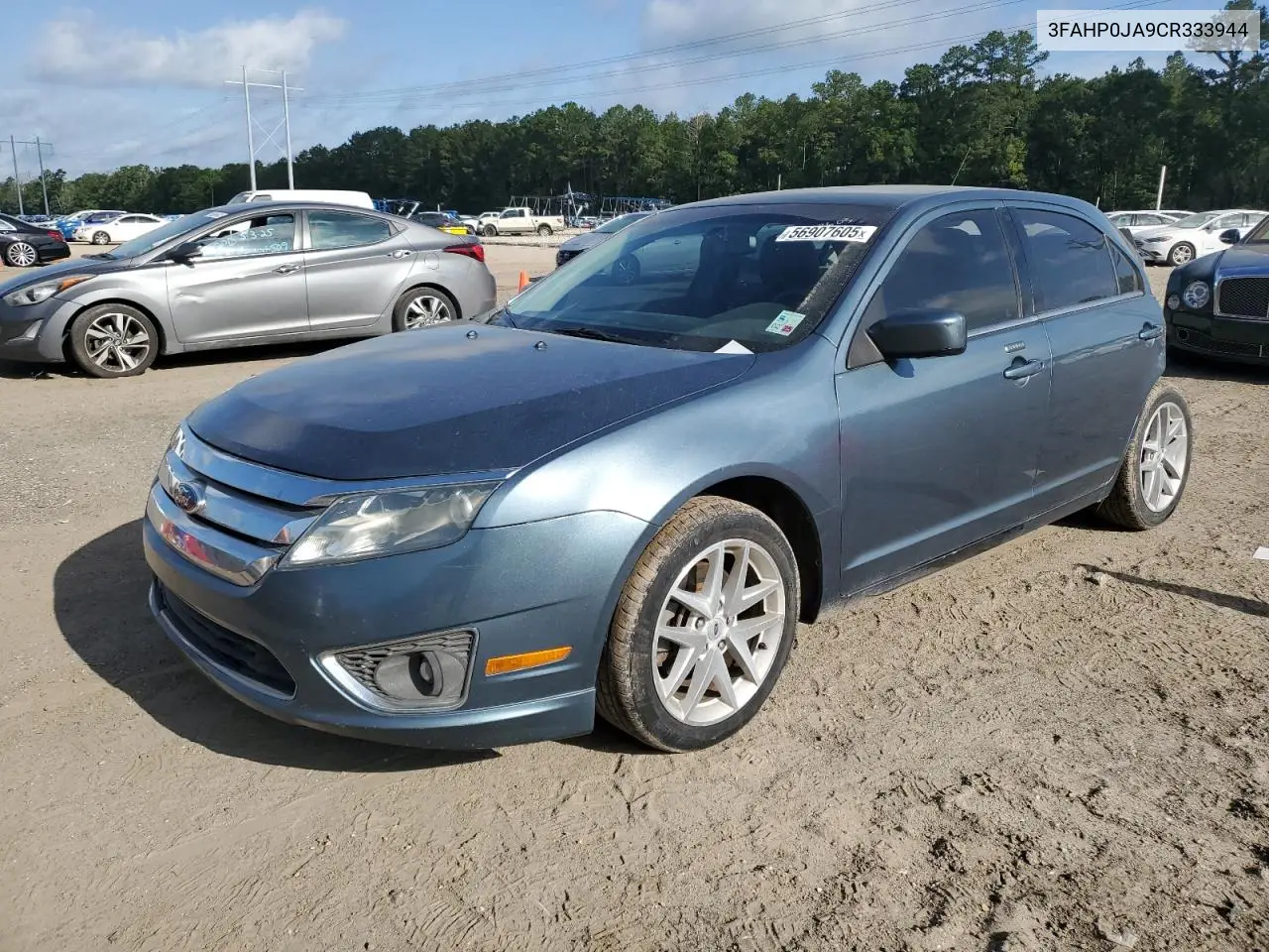 2012 Ford Fusion Sel VIN: 3FAHP0JA9CR333944 Lot: 56907605