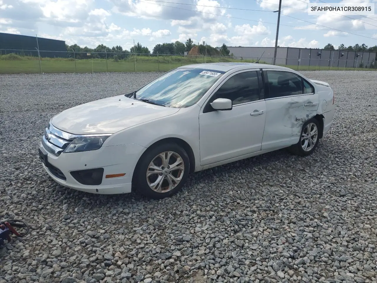 2012 Ford Fusion Se VIN: 3FAHP0HA1CR308915 Lot: 58471655