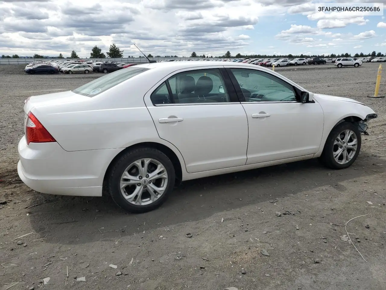 2012 Ford Fusion Se VIN: 3FAHP0HA6CR250686 Lot: 61058135