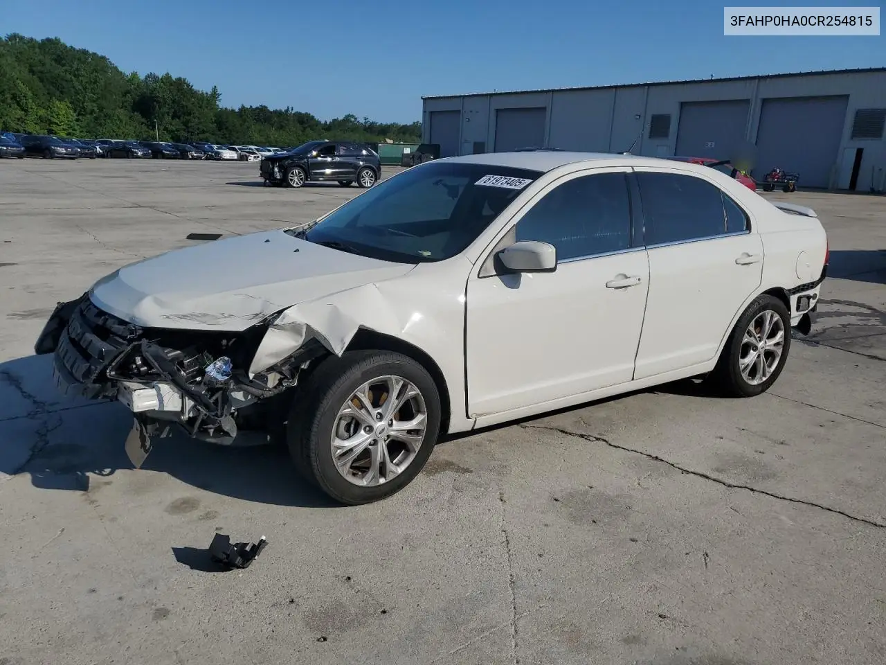 2012 Ford Fusion Se VIN: 3FAHP0HA0CR254815 Lot: 61973405