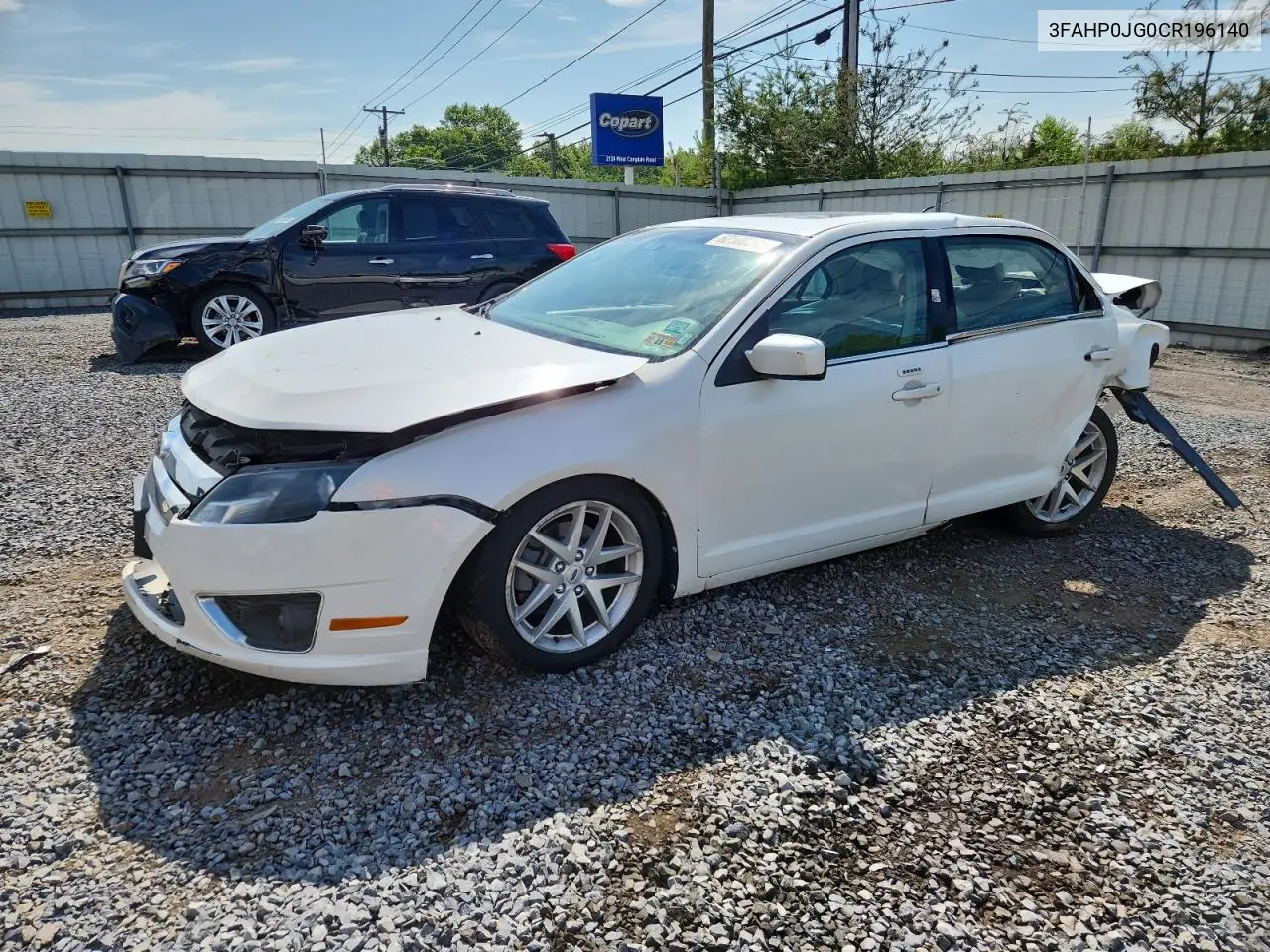 2012 Ford Fusion Sel VIN: 3FAHP0JG0CR196140 Lot: 62500385