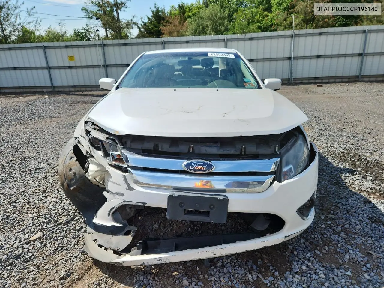 2012 Ford Fusion Sel VIN: 3FAHP0JG0CR196140 Lot: 62500385