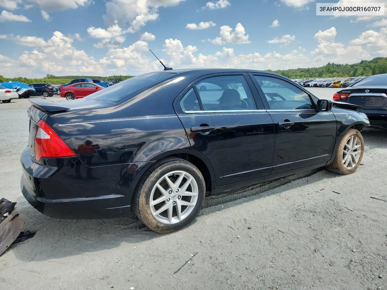 2012 Ford Fusion Sel VIN: 3FAHP0JG0CR160707 Lot: 62628115