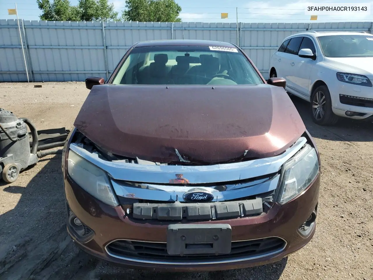 2012 Ford Fusion Se VIN: 3FAHP0HA0CR193143 Lot: 62696565