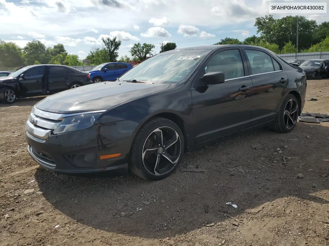 2012 Ford Fusion Se VIN: 3FAHP0HA9CR430082 Lot: 62730195