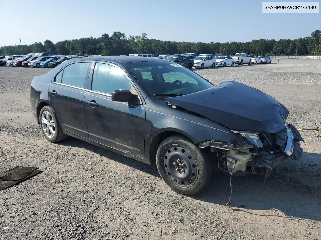 2012 Ford Fusion Se VIN: 3FAHP0HA9CR273430 Lot: 62766575