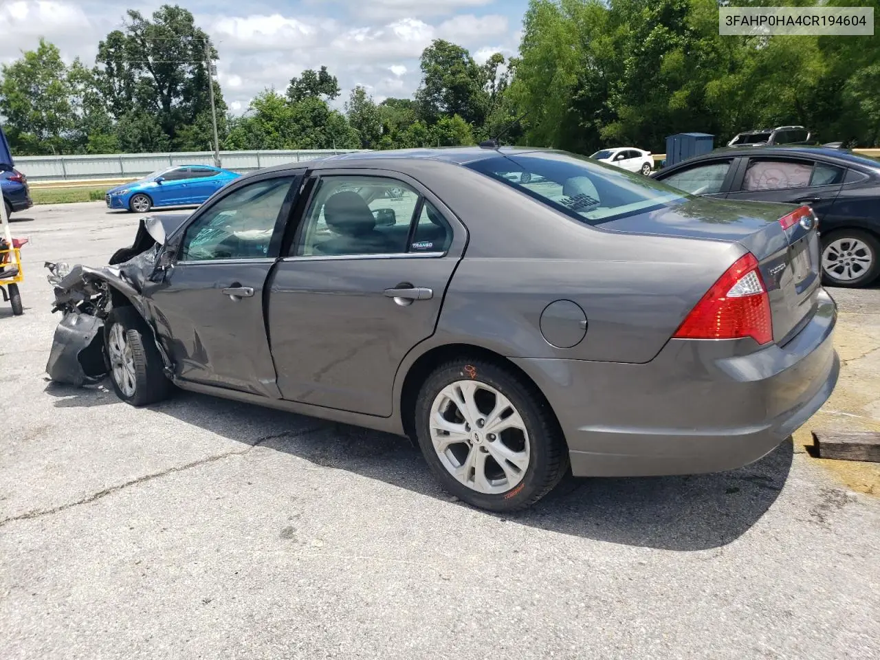 2012 Ford Fusion Se VIN: 3FAHP0HA4CR194604 Lot: 62830595