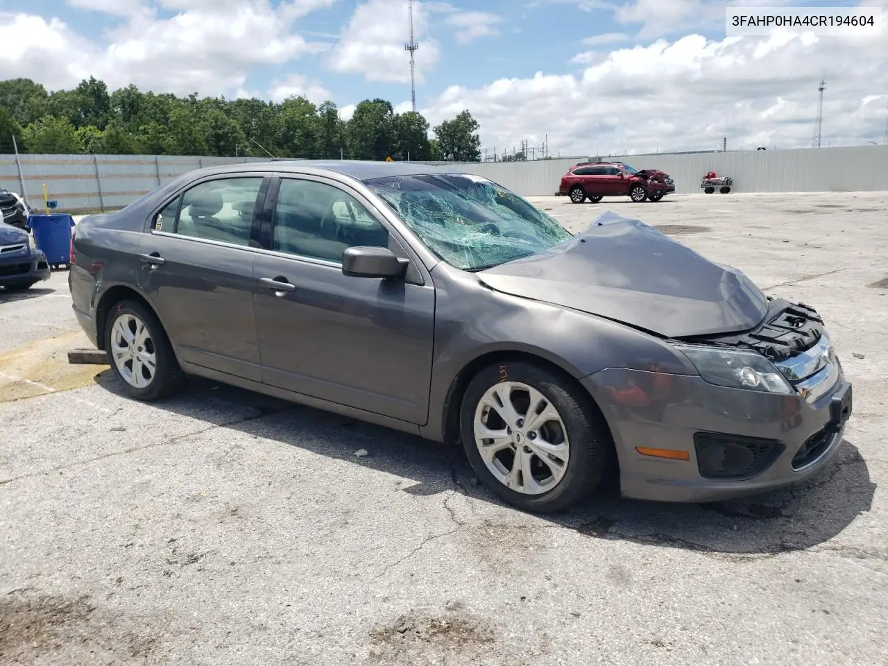 2012 Ford Fusion Se VIN: 3FAHP0HA4CR194604 Lot: 62830595
