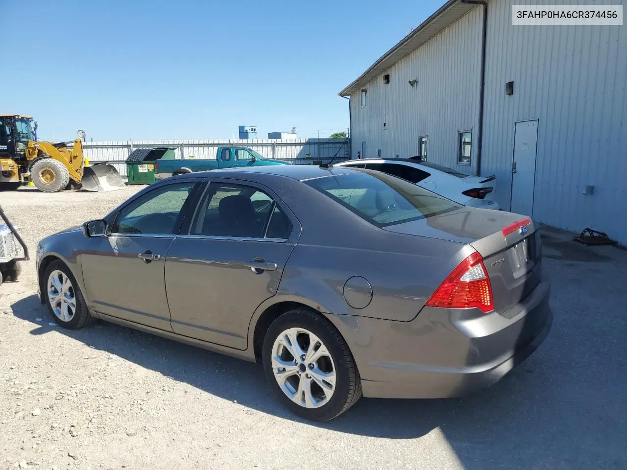 2012 Ford Fusion Se VIN: 3FAHP0HA6CR374456 Lot: 62920435