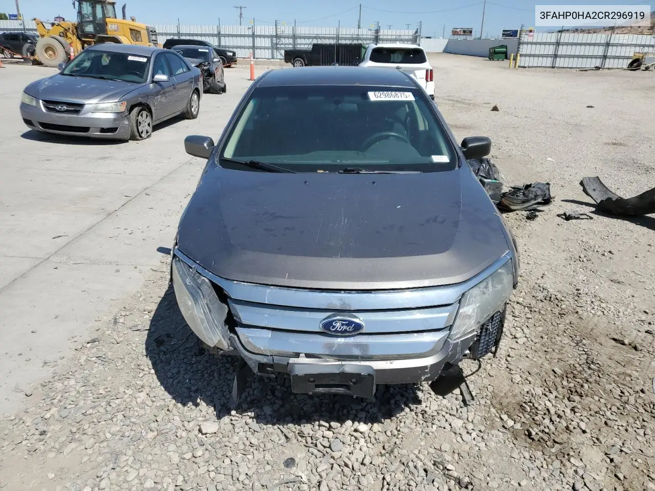 2012 Ford Fusion Se VIN: 3FAHP0HA2CR296919 Lot: 62986875