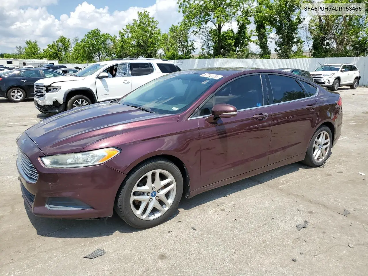 2013 Ford Fusion Se VIN: 3FA6P0H74DR153466 Lot: 55743285