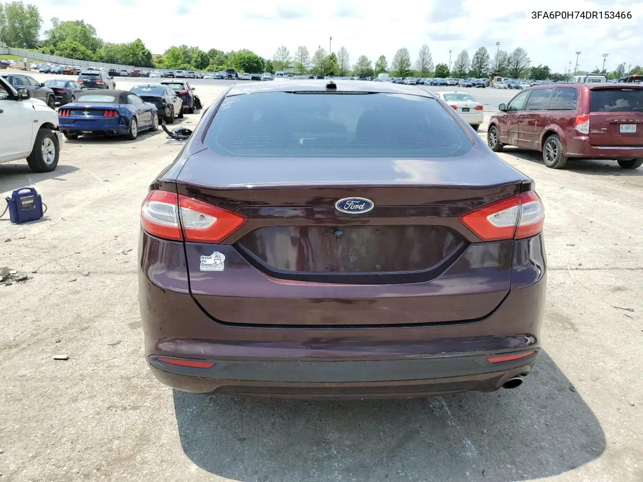 2013 Ford Fusion Se VIN: 3FA6P0H74DR153466 Lot: 55743285