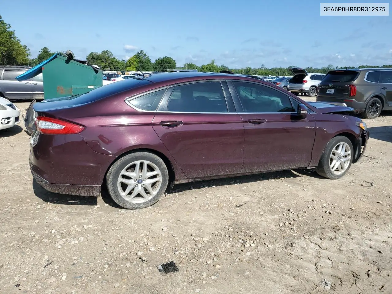 2013 Ford Fusion Se VIN: 3FA6P0HR8DR312975 Lot: 62747035