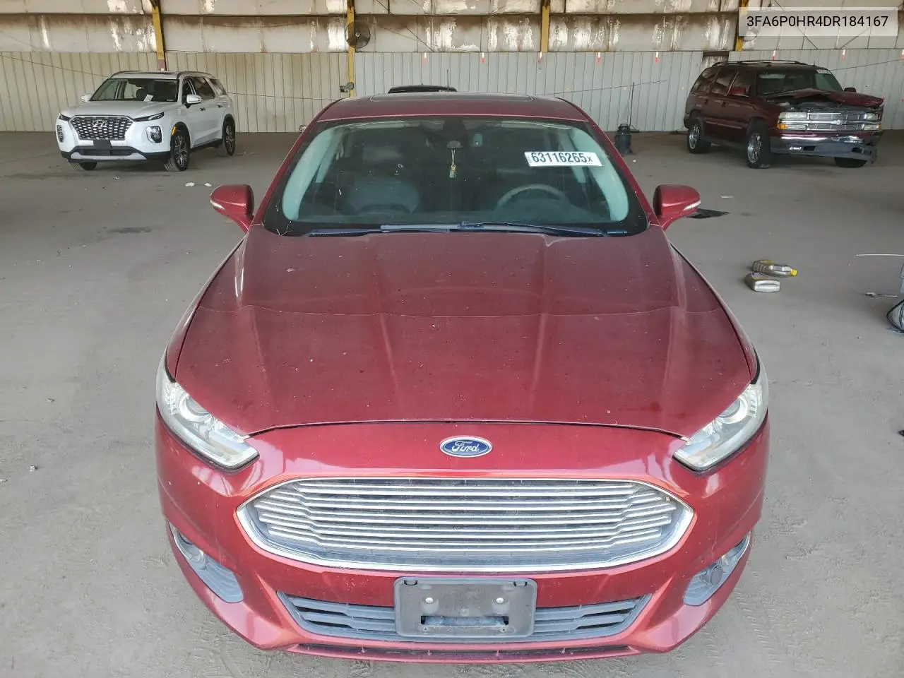 2013 Ford Fusion Se VIN: 3FA6P0HR4DR184167 Lot: 63116265
