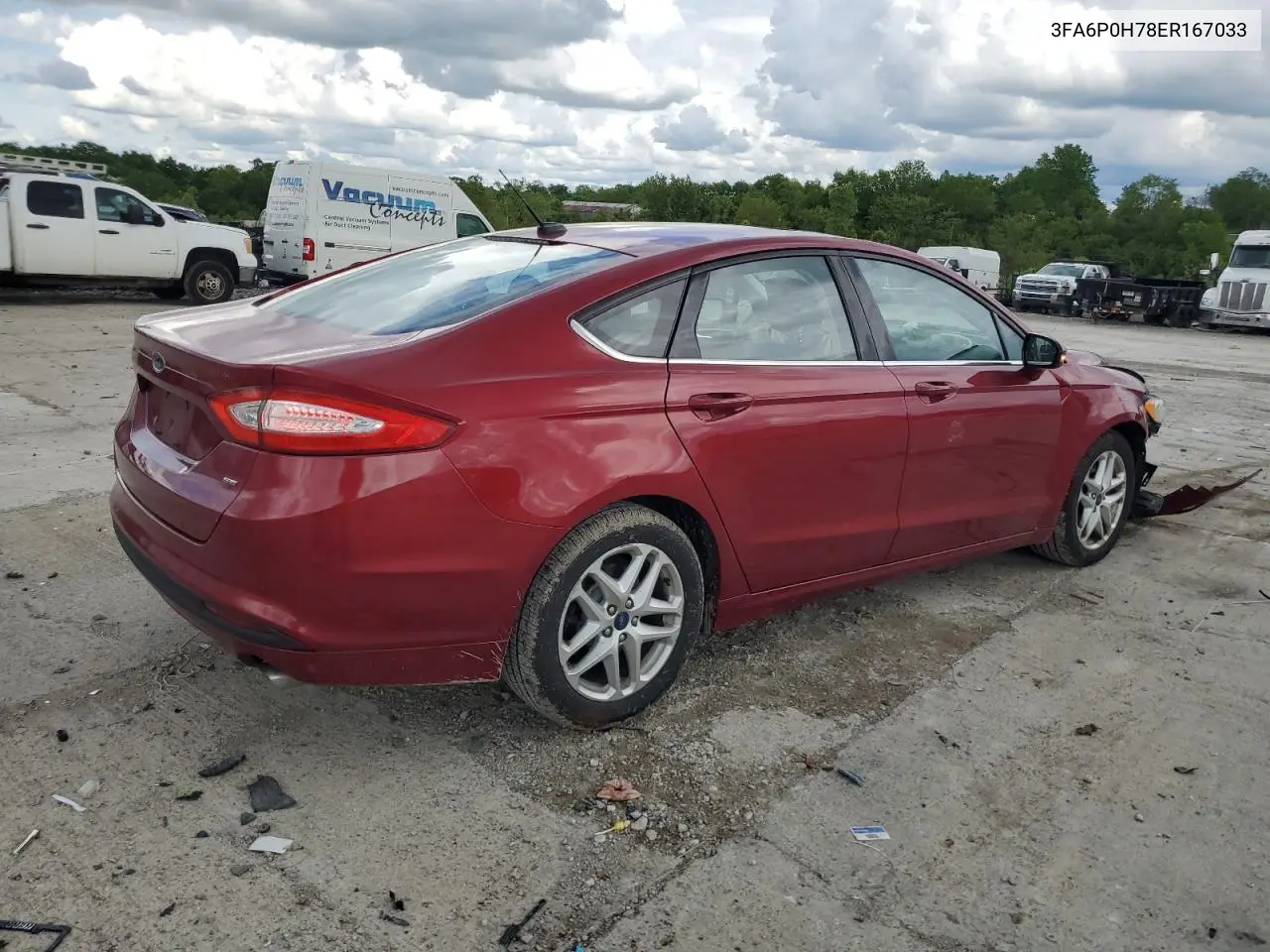 2014 Ford Fusion Se VIN: 3FA6P0H78ER167033 Lot: 56276015
