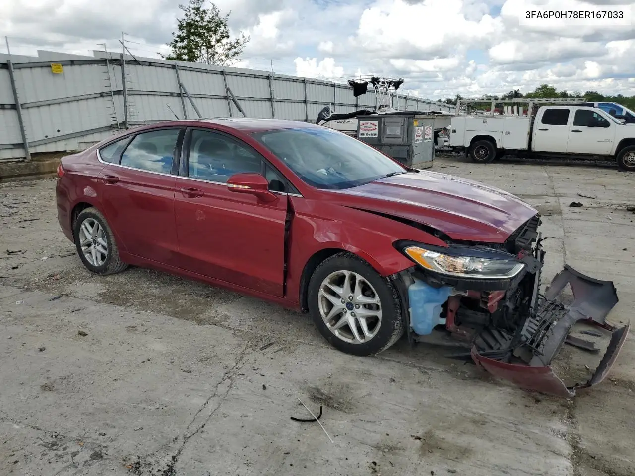 2014 Ford Fusion Se VIN: 3FA6P0H78ER167033 Lot: 56276015