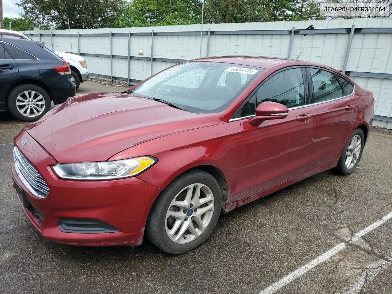 2014 Ford Fusion Se VIN: 3FA6P0HD4ER354064 Lot: 56644405