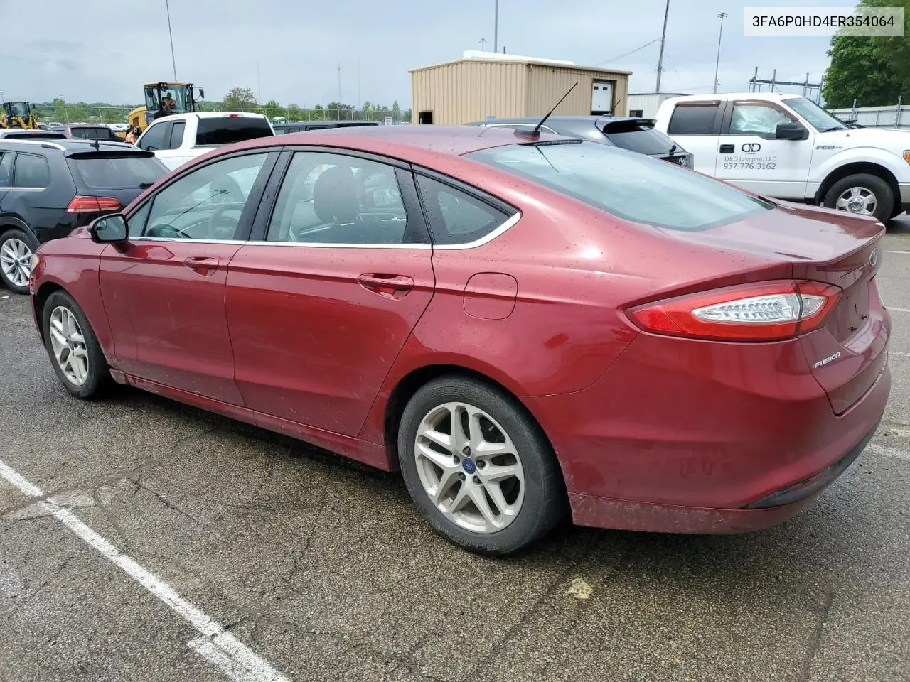 2014 Ford Fusion Se VIN: 3FA6P0HD4ER354064 Lot: 56644405