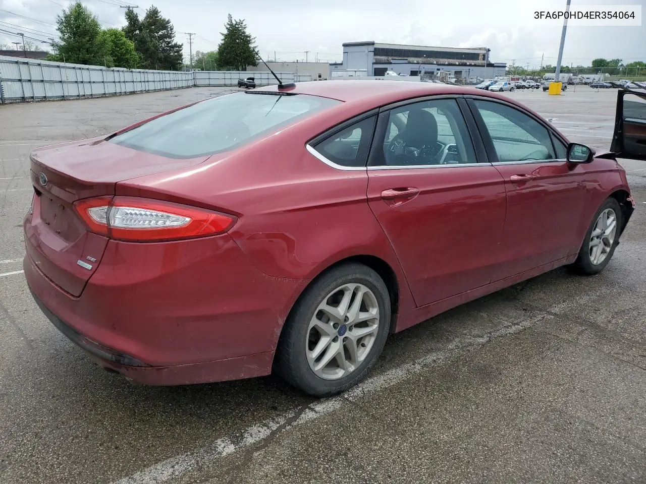 2014 Ford Fusion Se VIN: 3FA6P0HD4ER354064 Lot: 56644405