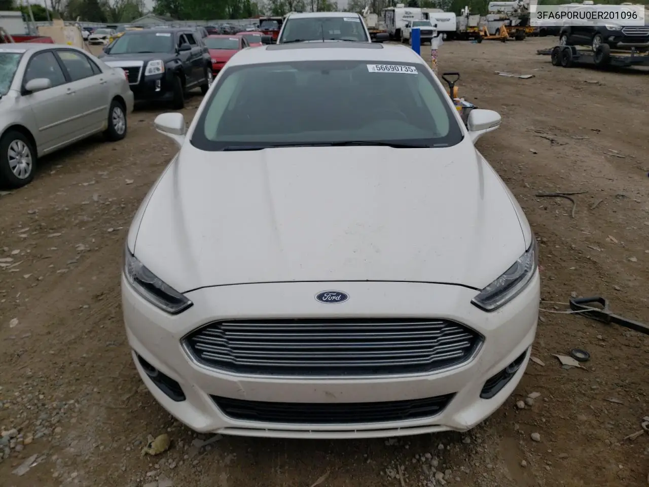 2014 Ford Fusion Titanium Hev VIN: 3FA6P0RU0ER201096 Lot: 56690735