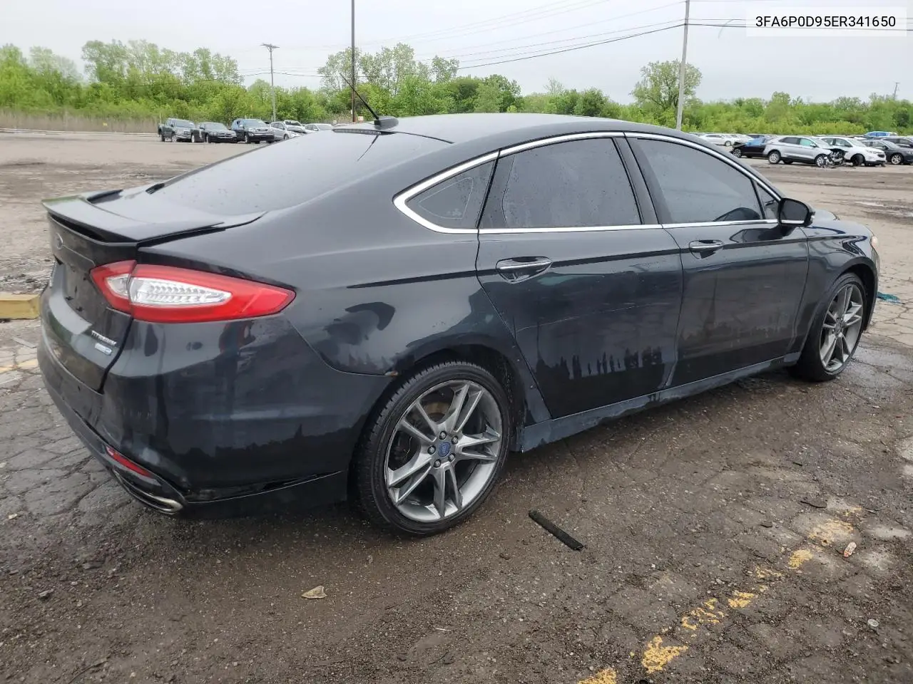 2014 Ford Fusion Titanium VIN: 3FA6P0D95ER341650 Lot: 57052785