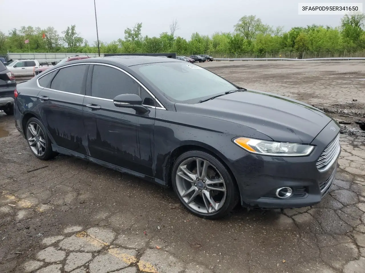 2014 Ford Fusion Titanium VIN: 3FA6P0D95ER341650 Lot: 57052785