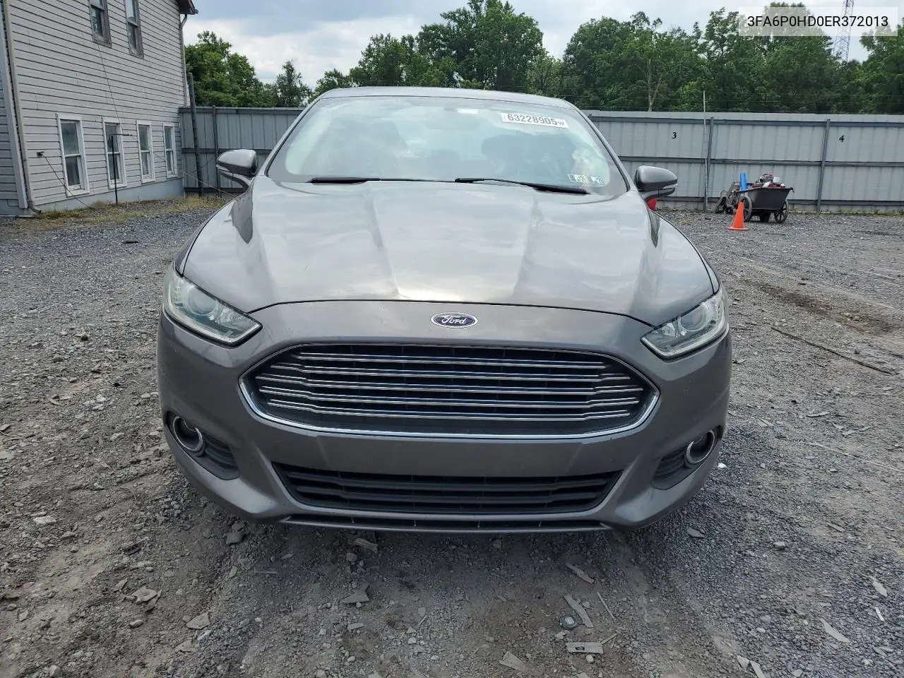 2014 Ford Fusion Se VIN: 3FA6P0HD0ER372013 Lot: 63228905