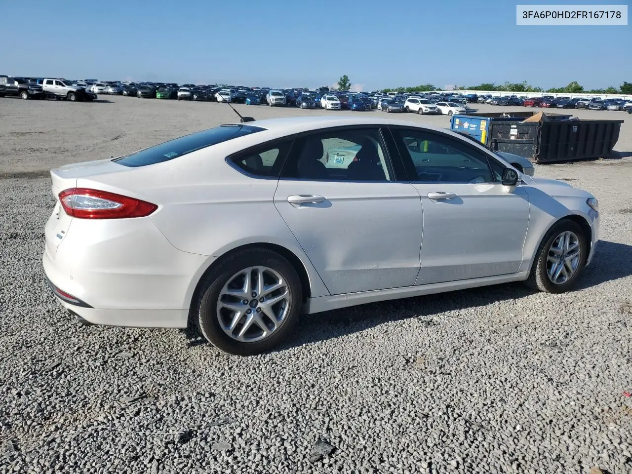 2015 Ford Fusion Se VIN: 3FA6P0HD2FR167178 Lot: 54141555