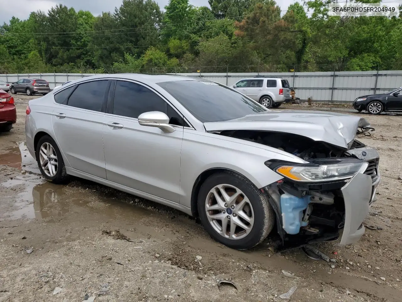 2015 Ford Fusion Se VIN: 3FA6P0HD5FR204949 Lot: 56845055