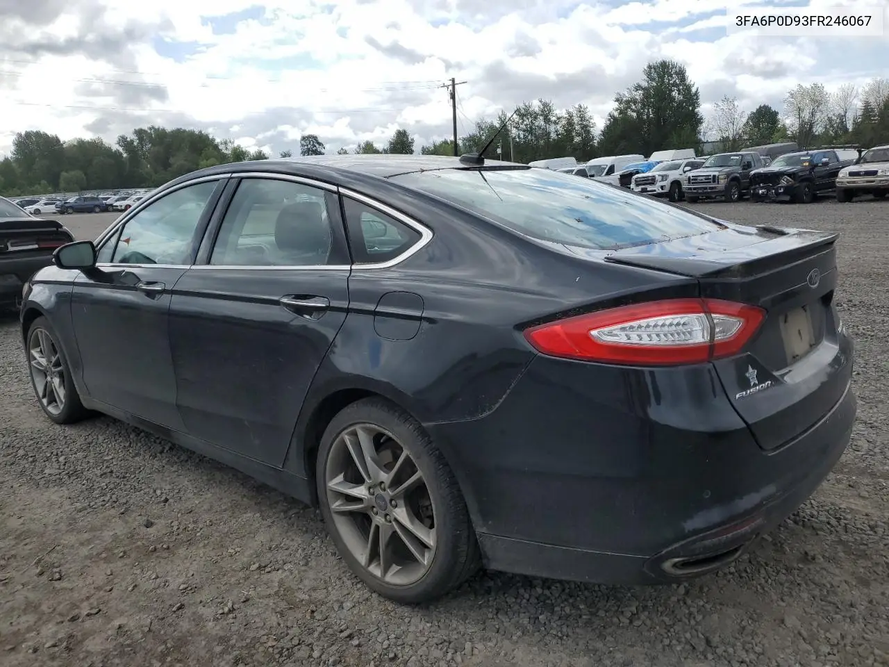 2015 Ford Fusion Titanium VIN: 3FA6P0D93FR246067 Lot: 57163265