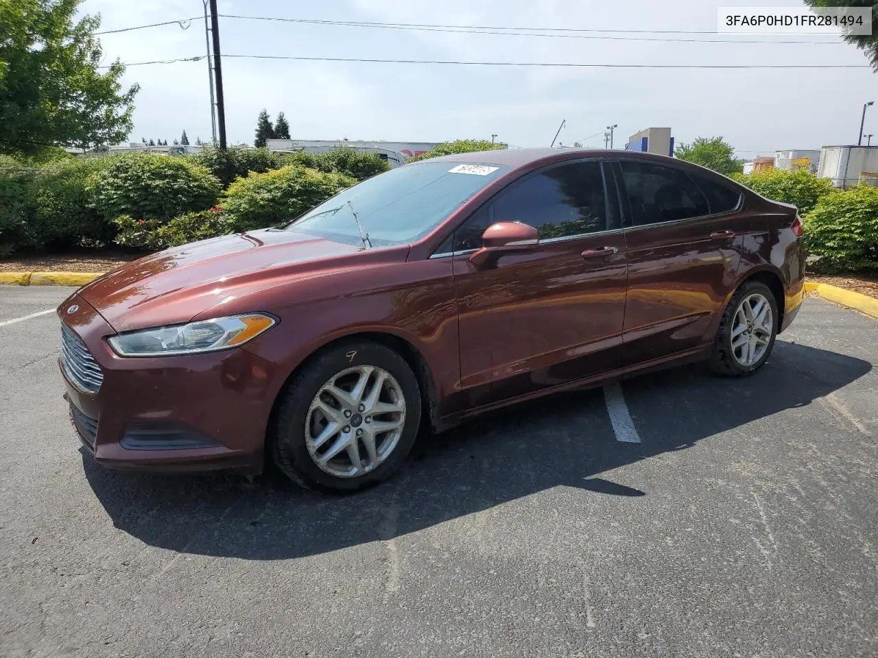 2015 Ford Fusion Se VIN: 3FA6P0HD1FR281494 Lot: 61914405