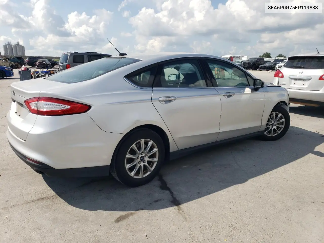2015 Ford Fusion S VIN: 3FA6P0G75FR119833 Lot: 62594435