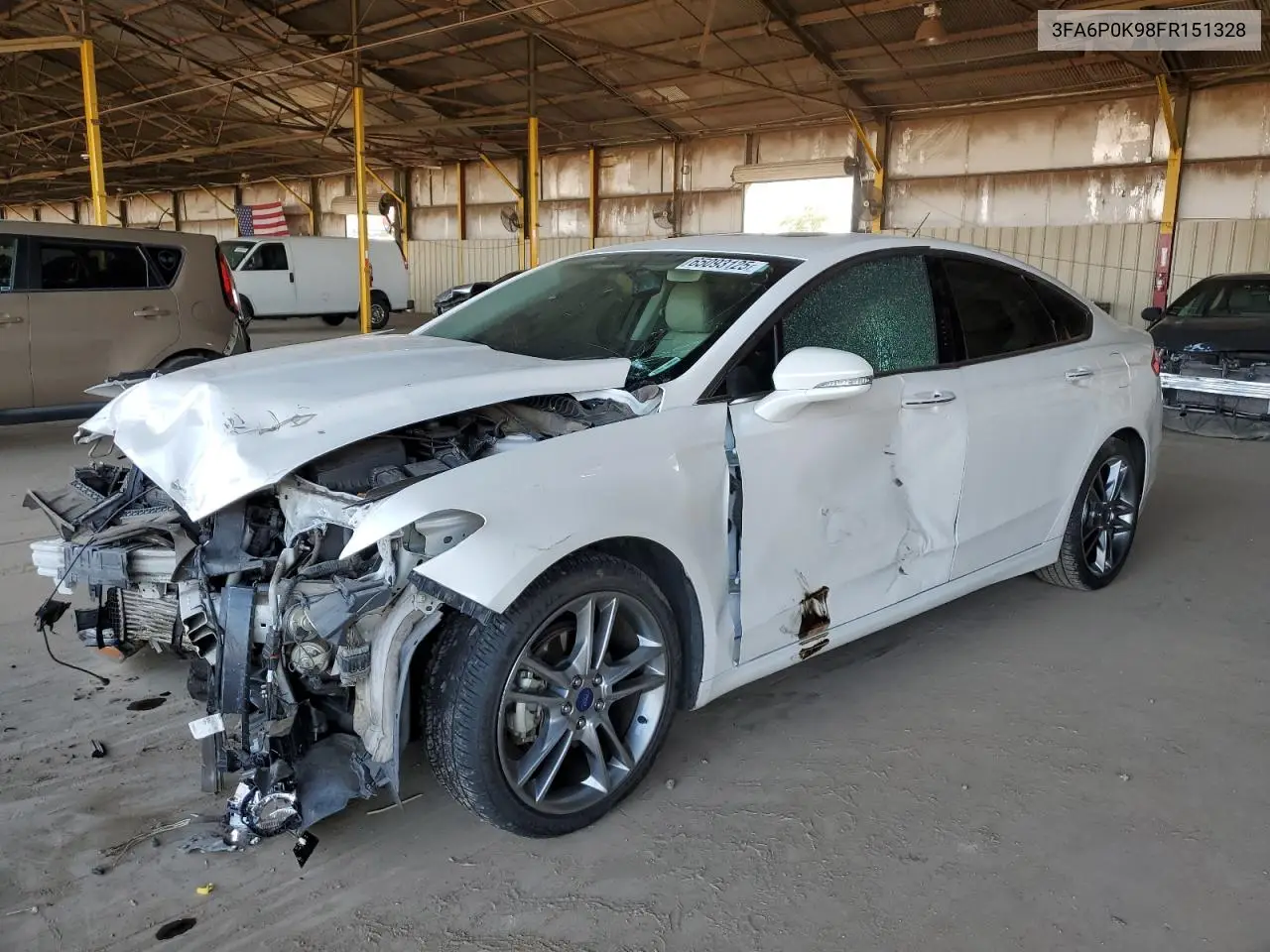 2015 Ford Fusion Titanium VIN: 3FA6P0K98FR151328 Lot: 65093125