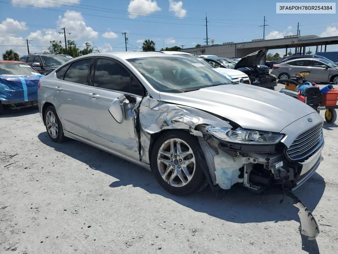 2016 Ford Fusion Se VIN: 3FA6P0H78GR254384 Lot: 55269355