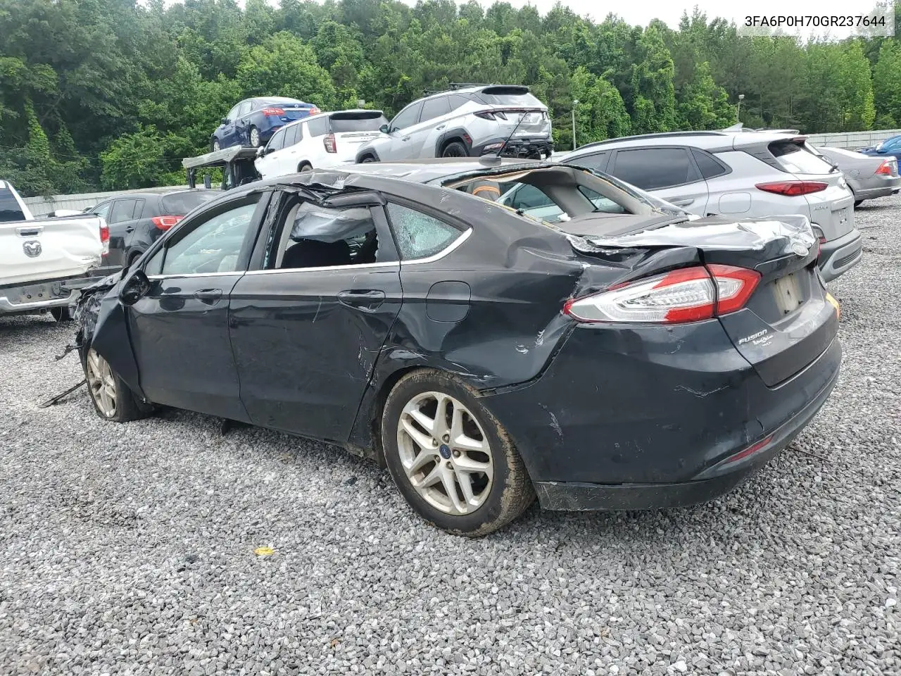 2016 Ford Fusion Se VIN: 3FA6P0H70GR237644 Lot: 58383365