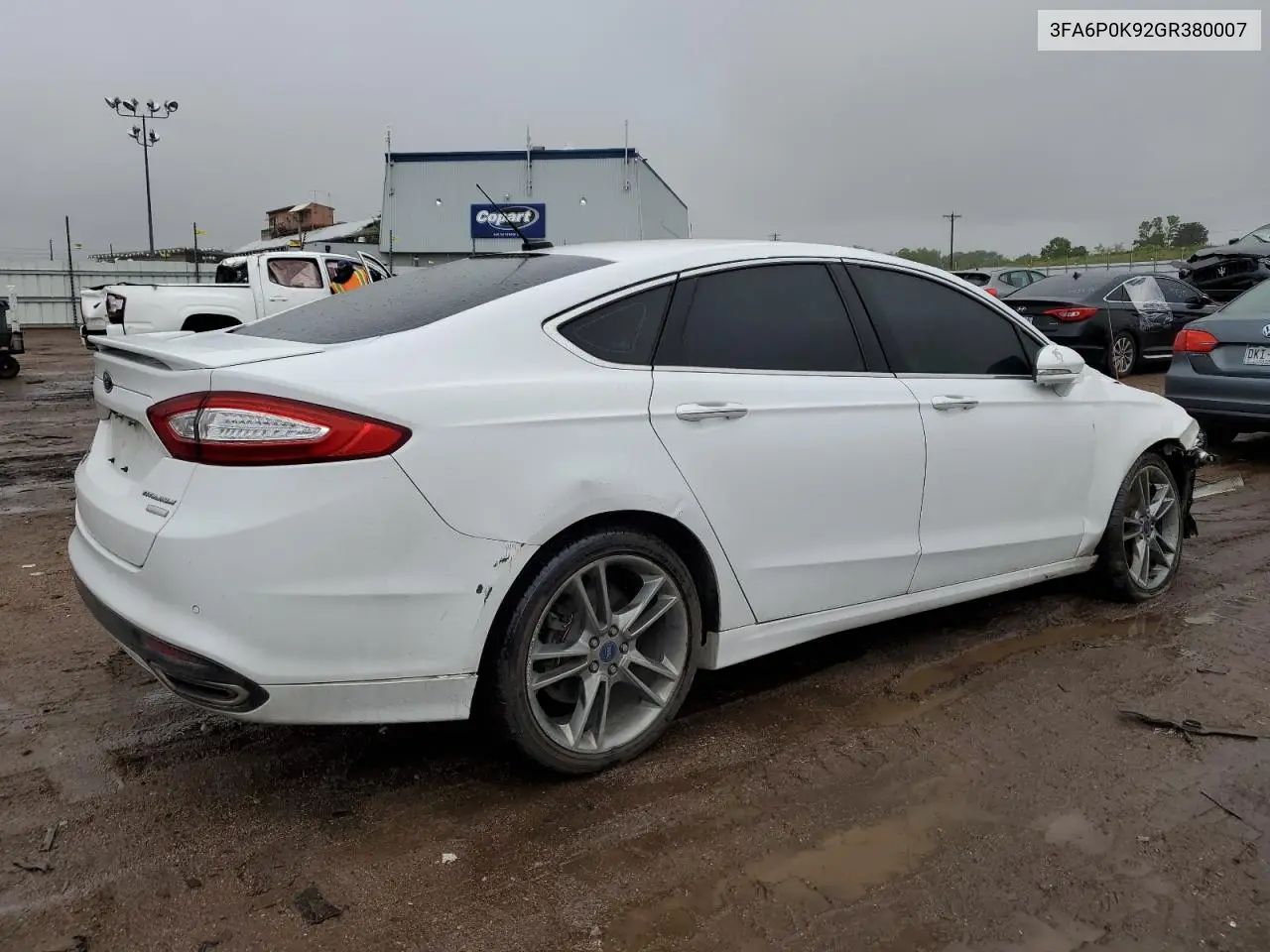 2016 Ford Fusion Titanium VIN: 3FA6P0K92GR380007 Lot: 58873895