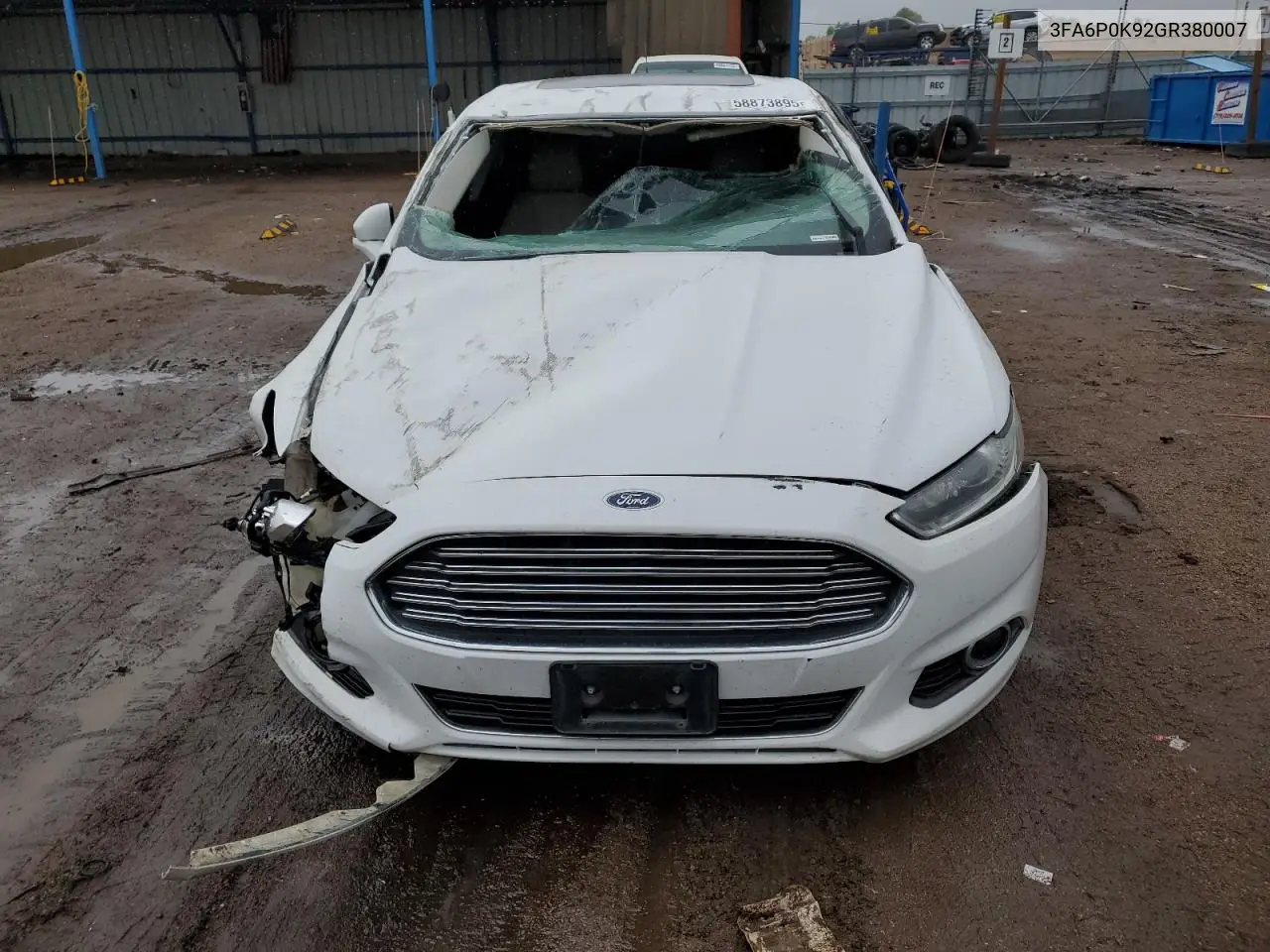 2016 Ford Fusion Titanium VIN: 3FA6P0K92GR380007 Lot: 58873895