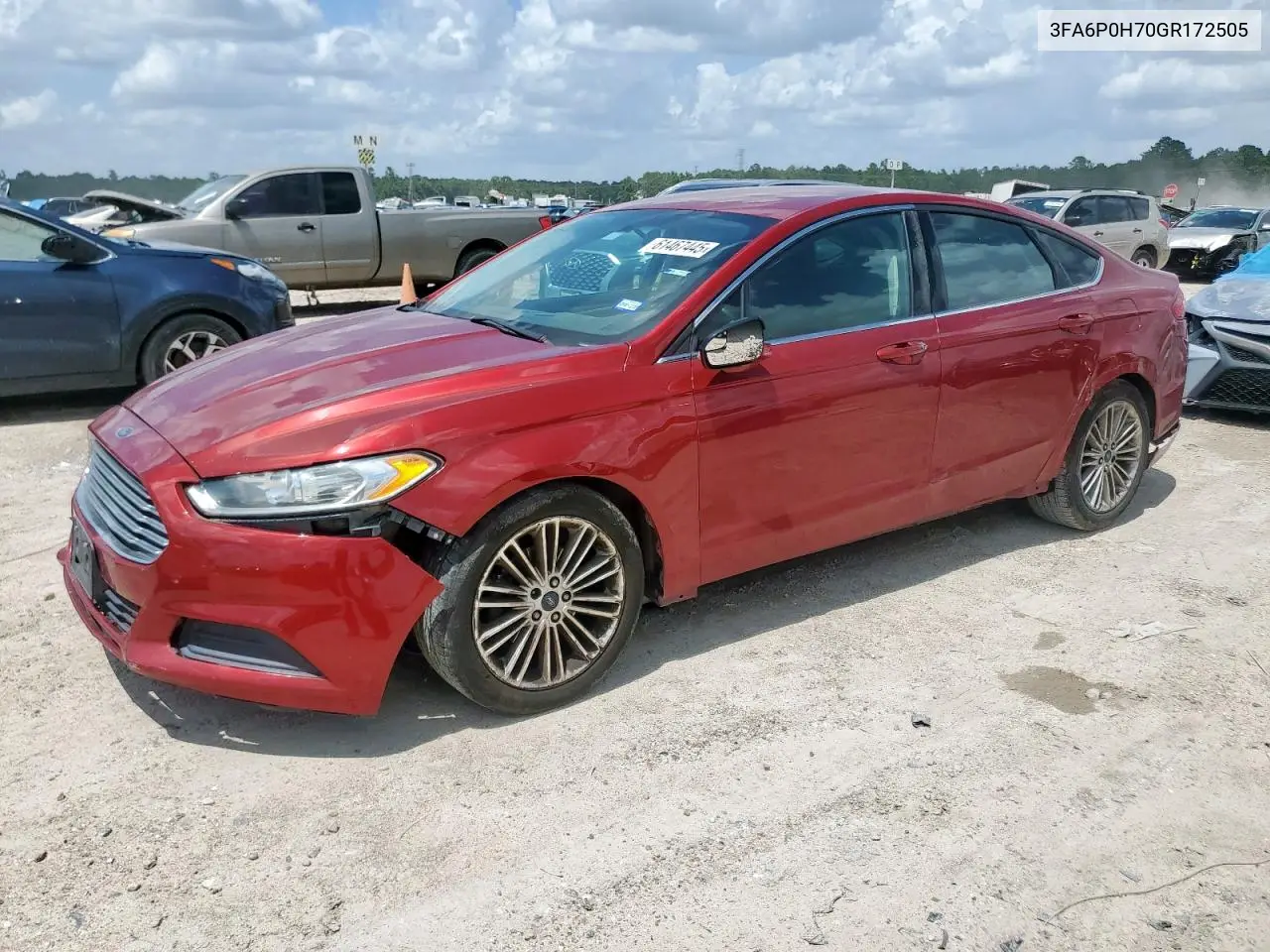 2016 Ford Fusion Se VIN: 3FA6P0H70GR172505 Lot: 61467445