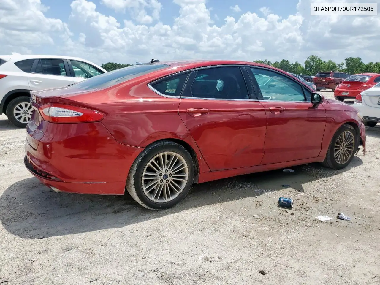 2016 Ford Fusion Se VIN: 3FA6P0H70GR172505 Lot: 61467445