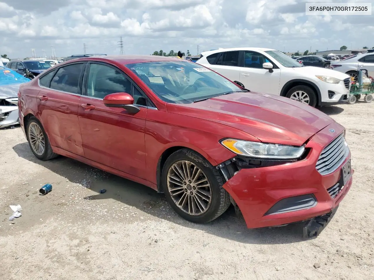 2016 Ford Fusion Se VIN: 3FA6P0H70GR172505 Lot: 61467445