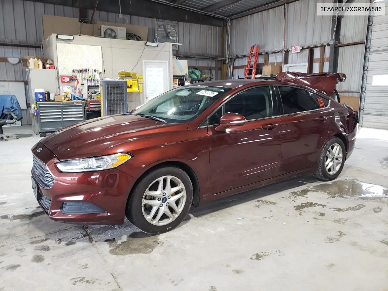 2016 Ford Fusion Se VIN: 3FA6P0H7XGR366586 Lot: 62573775