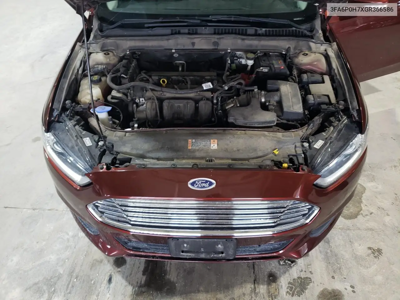 2016 Ford Fusion Se VIN: 3FA6P0H7XGR366586 Lot: 62573775