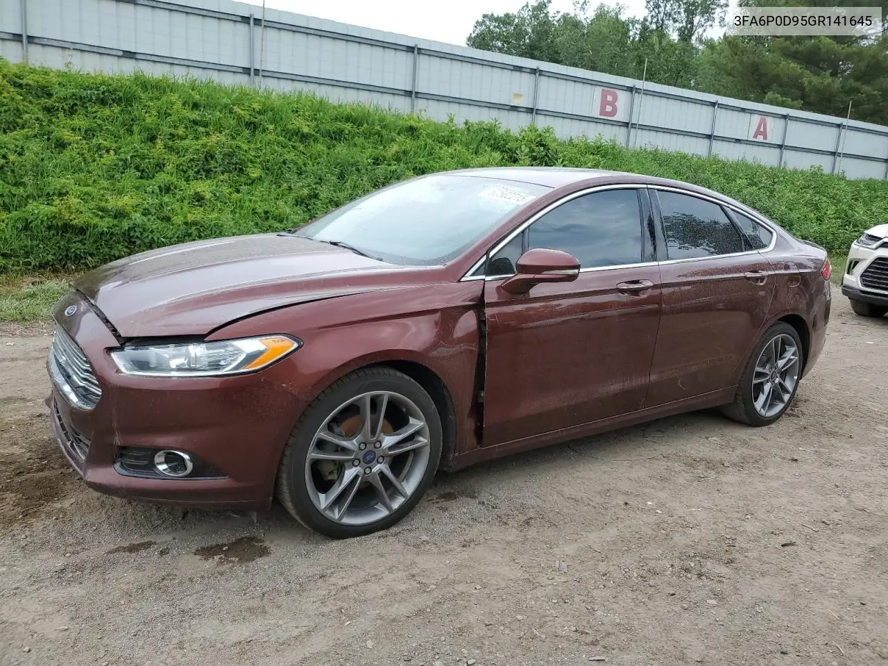2016 Ford Fusion Titanium VIN: 3FA6P0D95GR141645 Lot: 62582215
