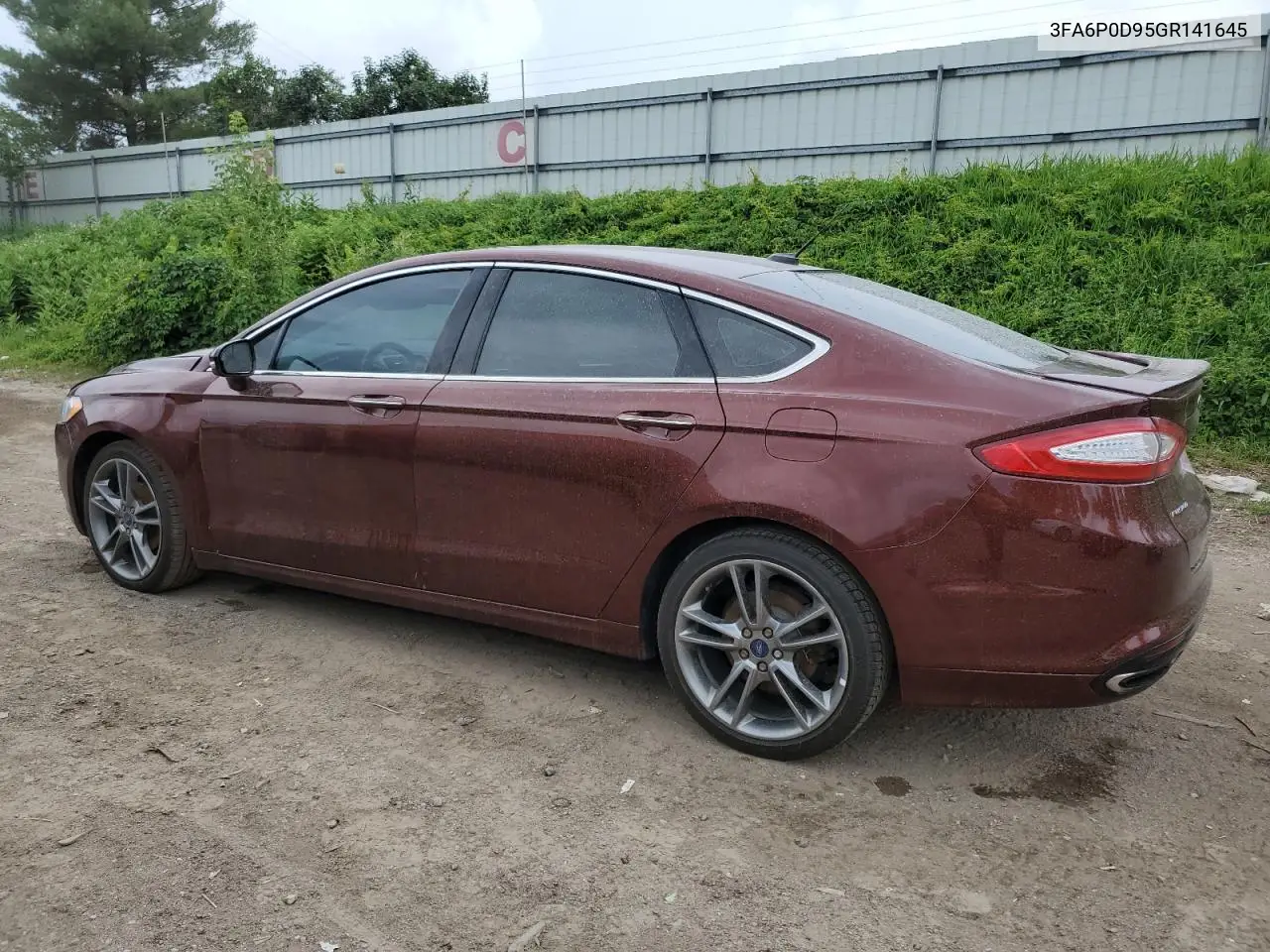 2016 Ford Fusion Titanium VIN: 3FA6P0D95GR141645 Lot: 62582215