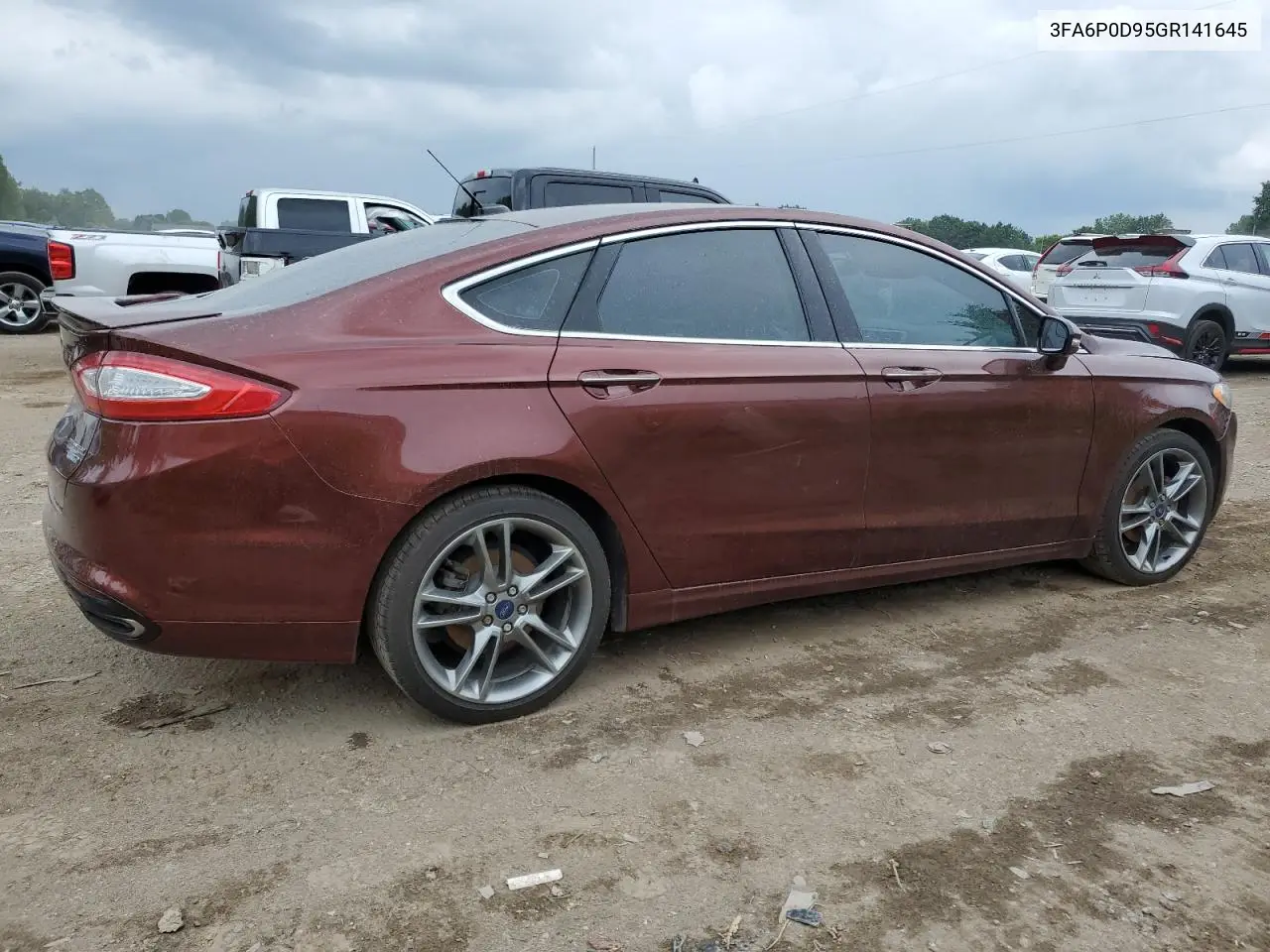2016 Ford Fusion Titanium VIN: 3FA6P0D95GR141645 Lot: 62582215